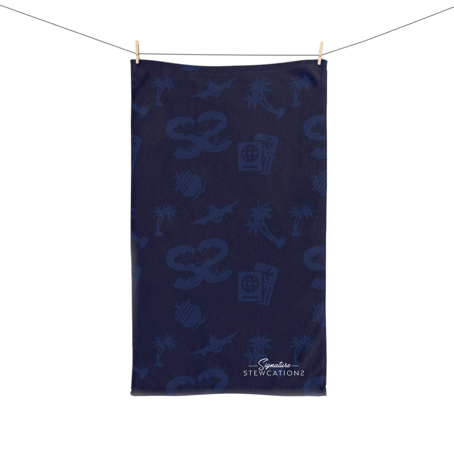 Signature Hand Towel- Navy
