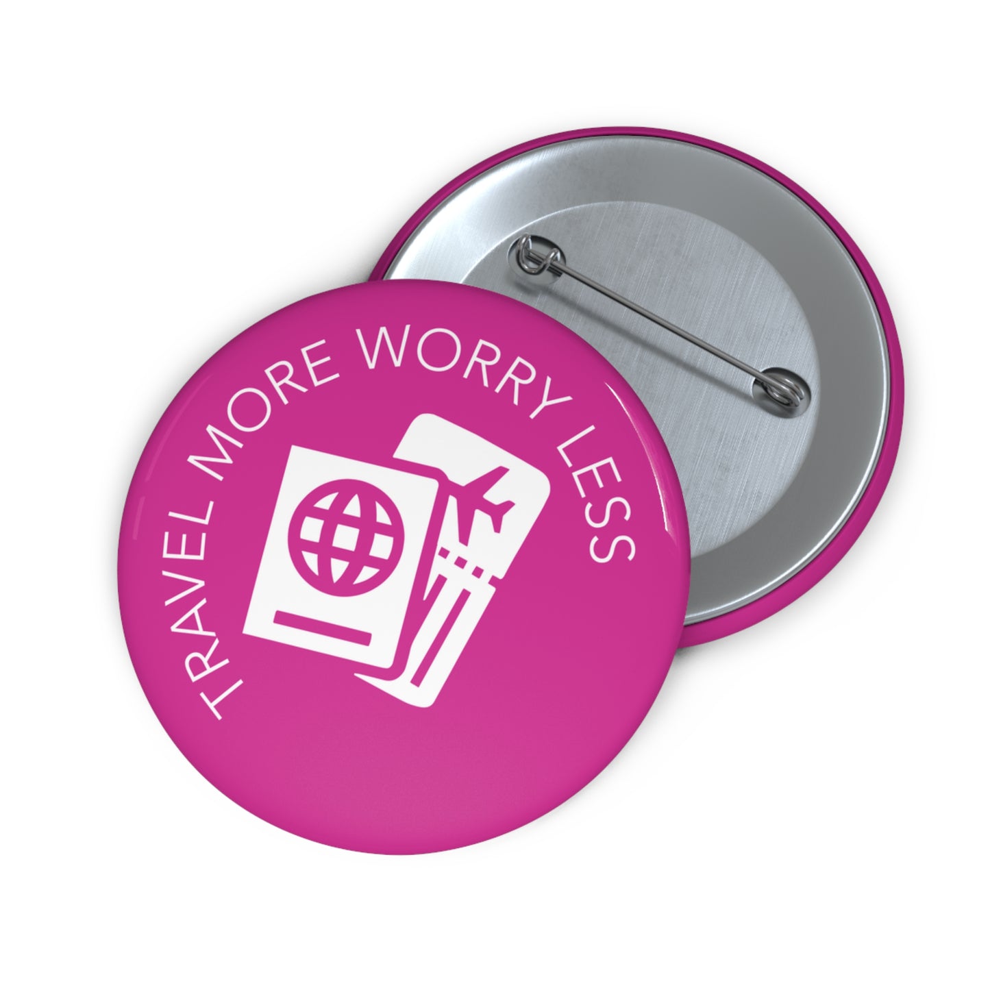 Travel More Pin Button