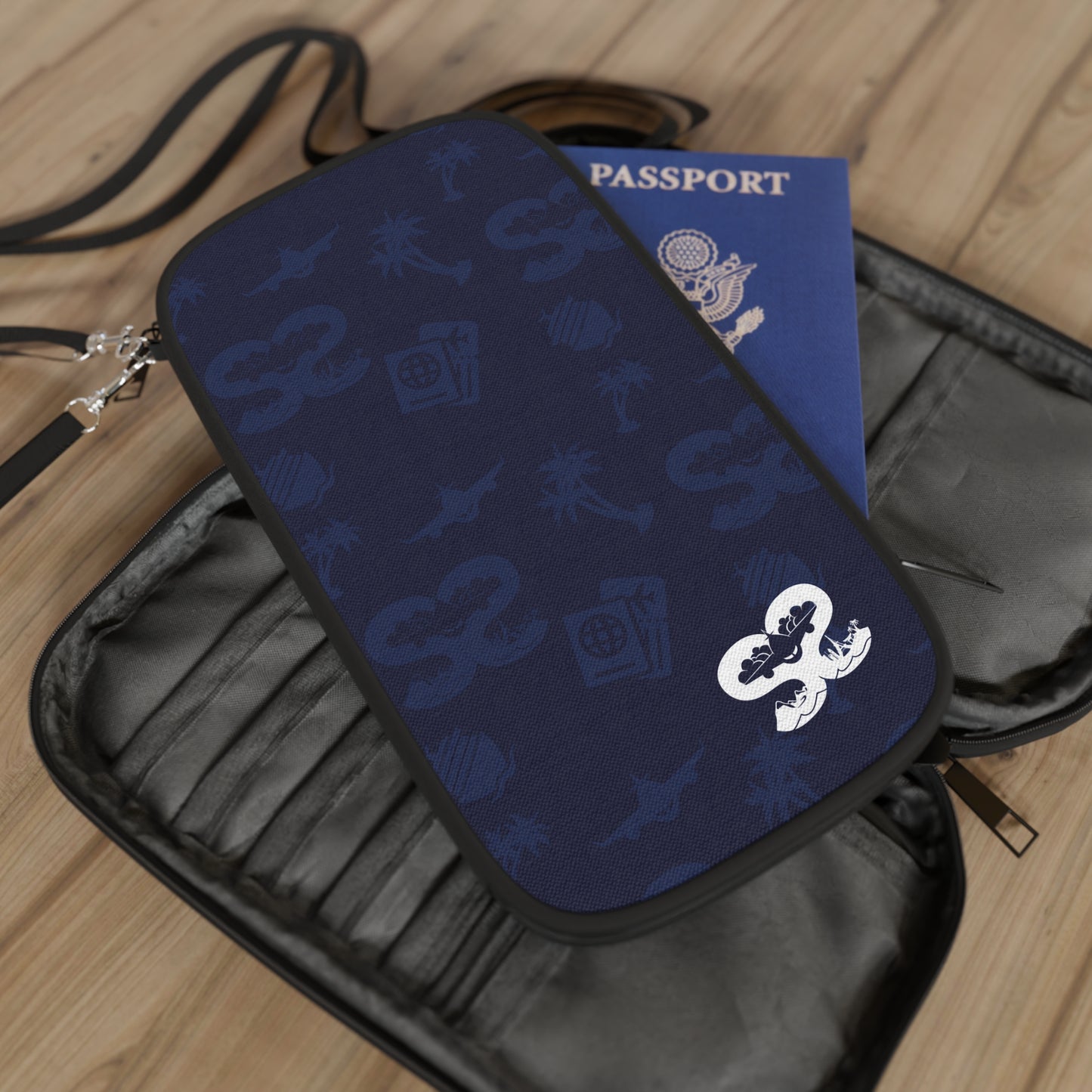 Signature Passport Wallet-Blue