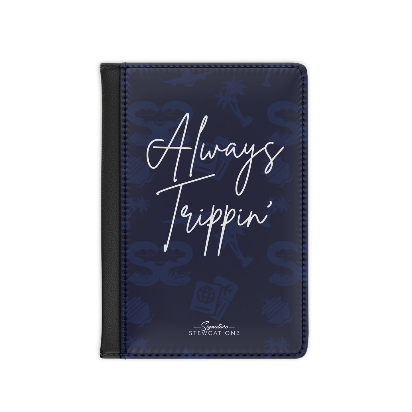 Signature Trippin Passport Cover- Navy