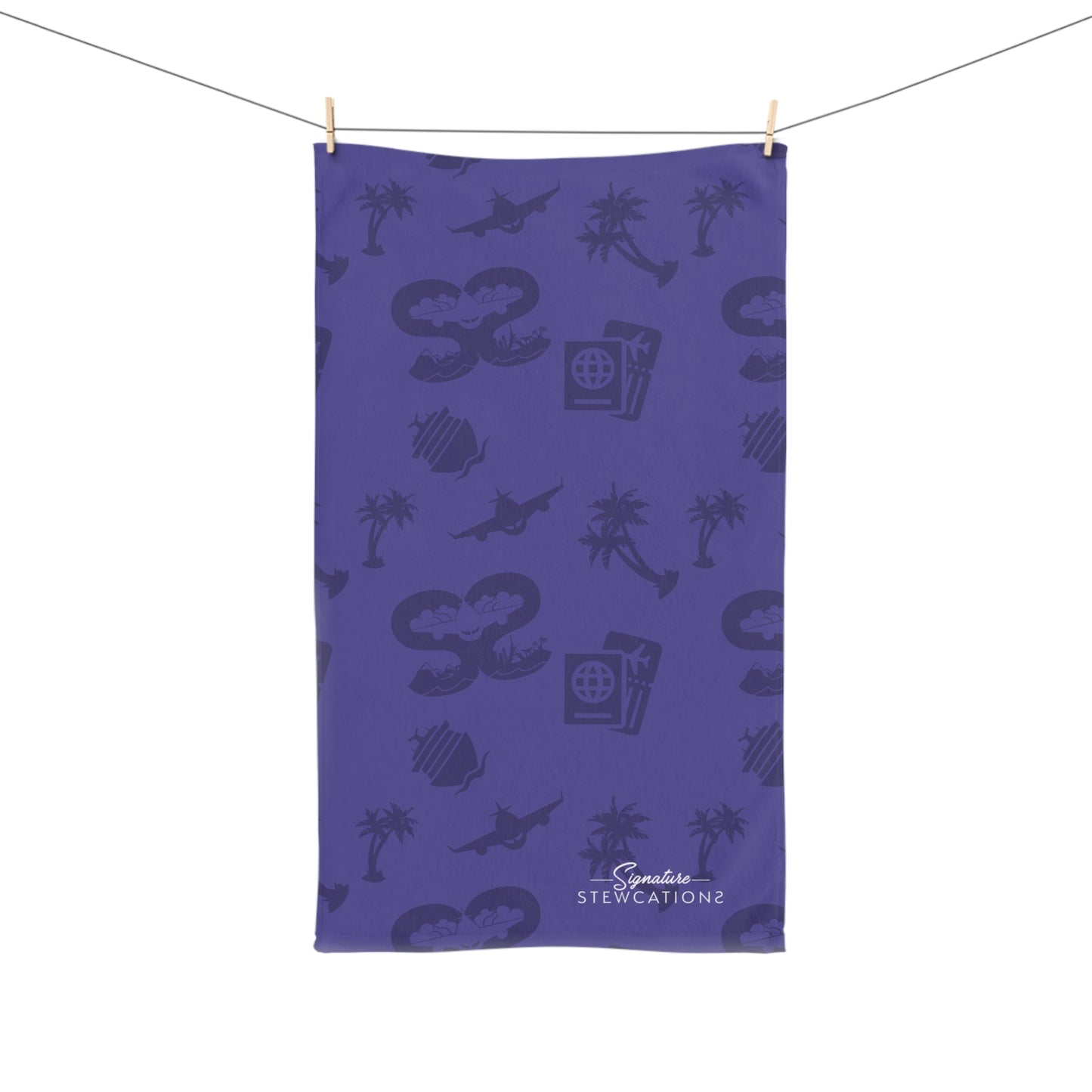 Signature Hand Towel- Purple