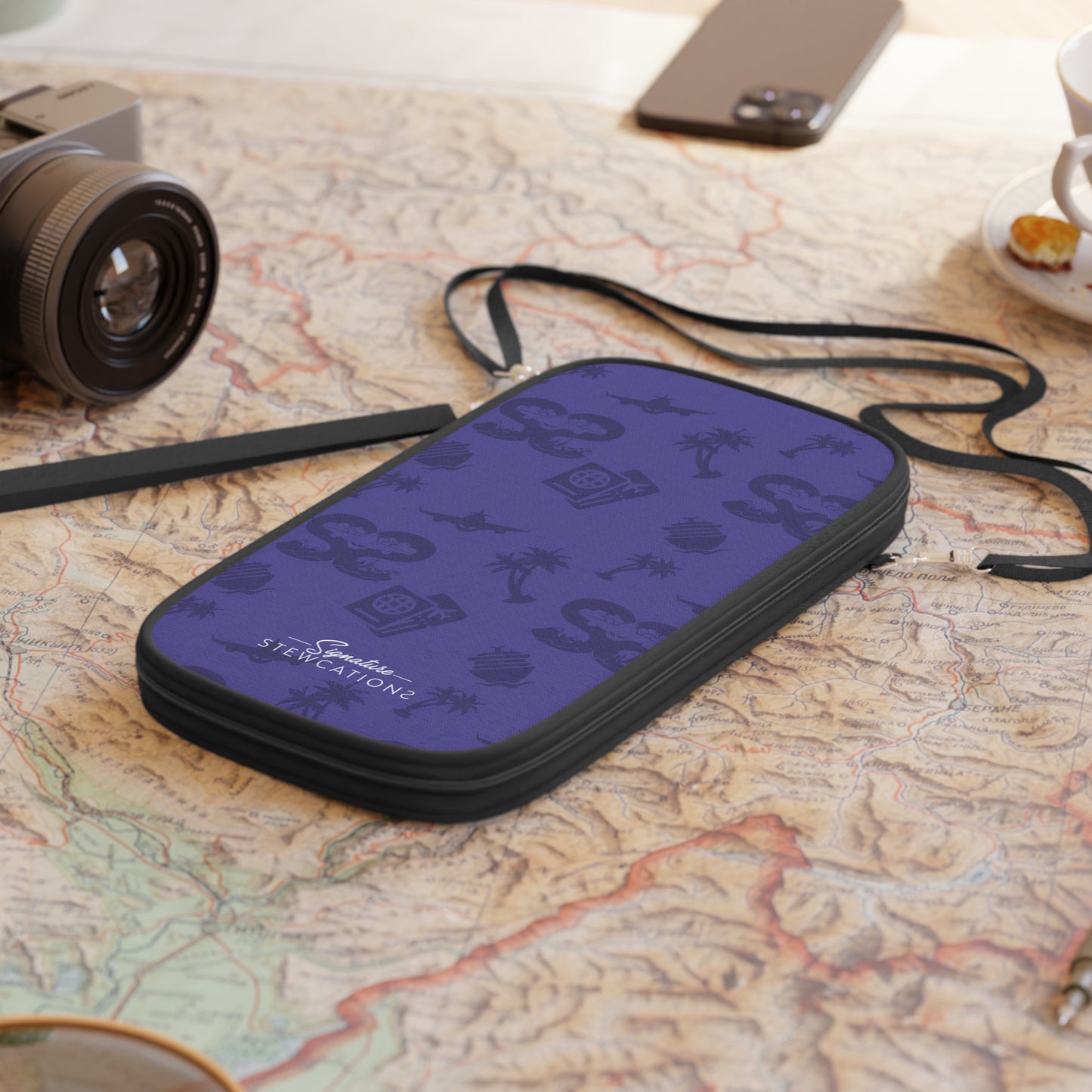 Signature Passport Wallet- Purple