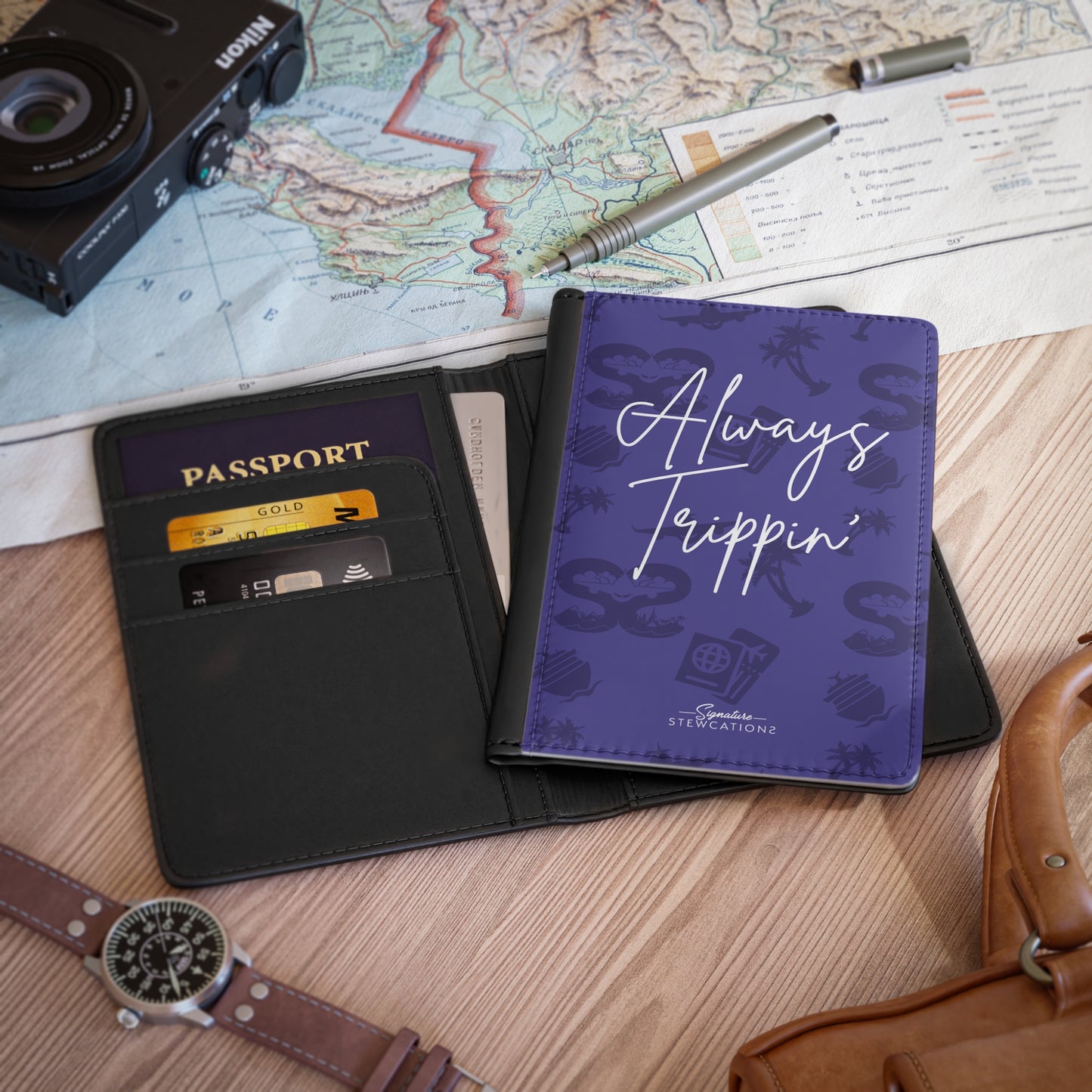 Signature Trippin Passport Cover- Purple