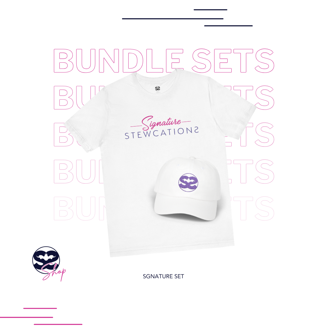 Purple Signature Shirt & Hat Travel Set