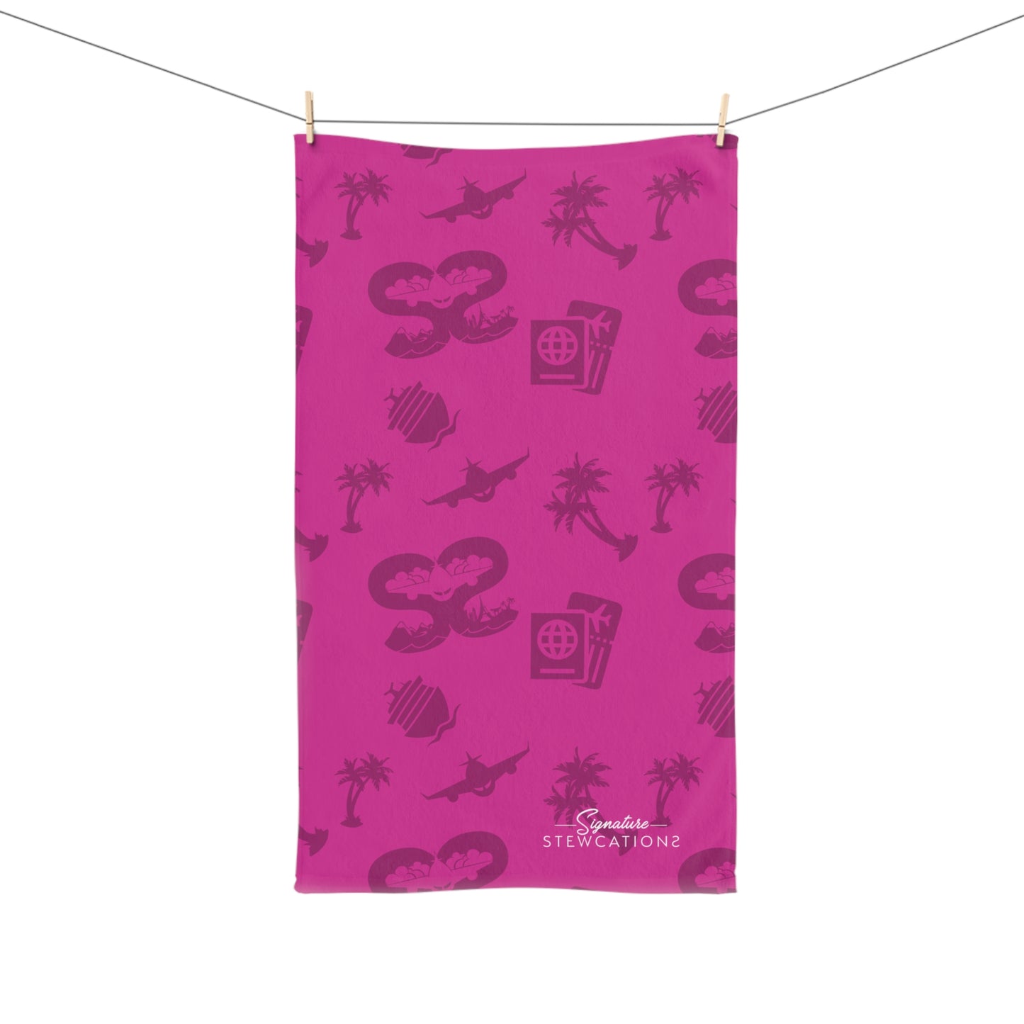 Signature Hand Towel-Pink