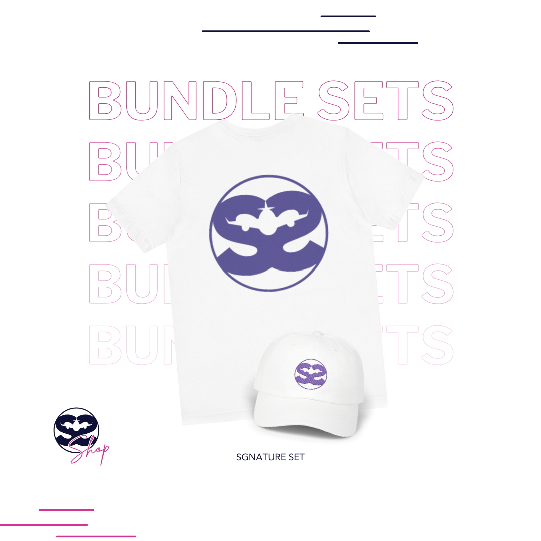 Purple Signature Shirt & Hat Travel Set