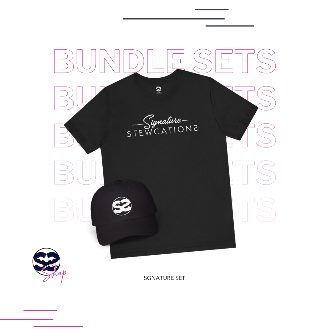 Black Signature Shirt and Hat Travel Set