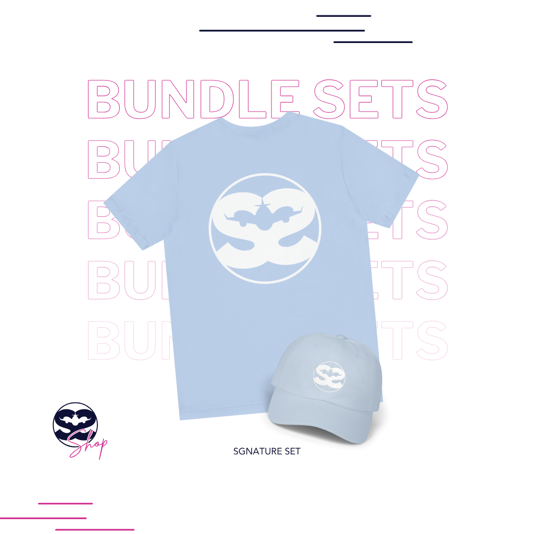 Blue Signature Shirt and Hat Travel Set