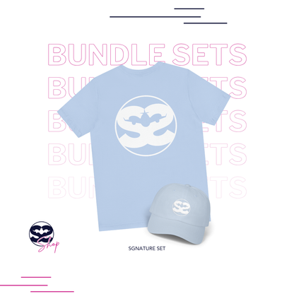 Blue Signature Shirt and Hat Travel Set