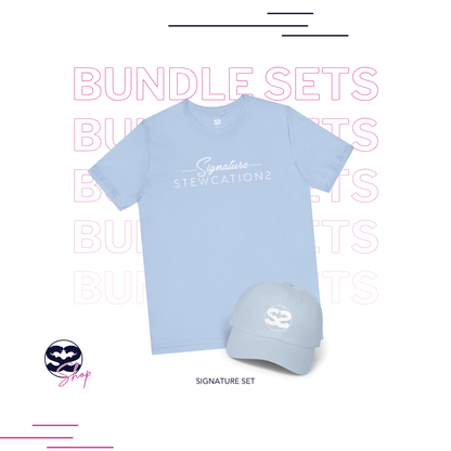 Blue Signature Shirt and Hat Travel Set