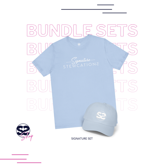 Blue Signature Shirt and Hat Travel Set