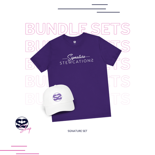 Purple Signature Shirt & Hat Travel Set